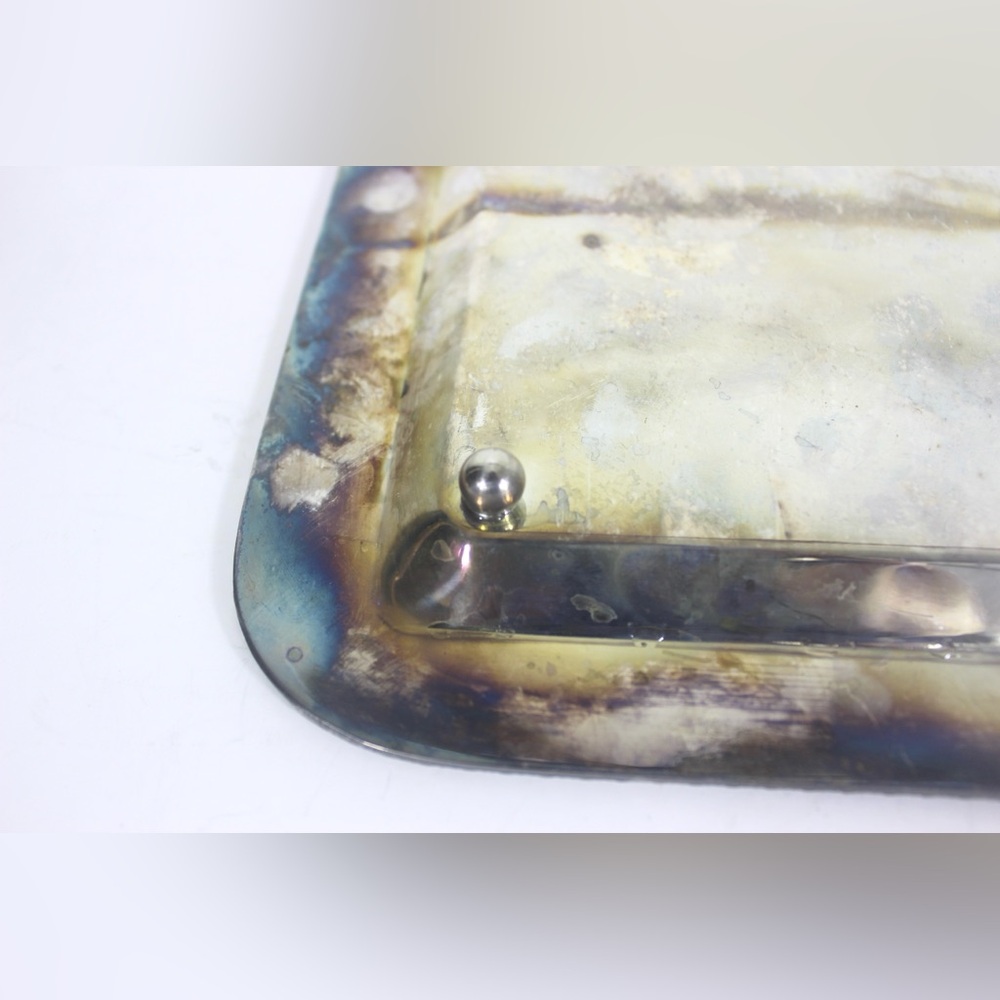 Small Silver Plated Footed Tray with Rope Edge Detail, Rectangle Rectangular - Picture 8 of 9